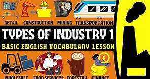 Types of Industry | English Glossary | Wordlist | Construction | Food | English Speaking Practice 🏗
