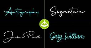 Best free Fonts for Graphic Designers, Signature, calligraphy, typography and photography logo