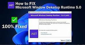 Microsoft Window Desktop Runtime .NET 5.0 | How to FiX | Easy Step