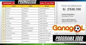 GANAGOL 1069 ANÁLISIS COMPLETO, PRONÓSTICO SENCILLA Y 5 DOBLES, ADEMÁS, RESULTADOS PREVIOS 1068