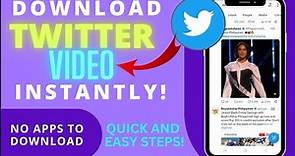 How to Download Twitter Video?Save Twitter Video to Gallery