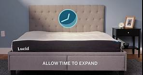 LUCID 10 Inch Memory Foam Mattress - Medium Feel - Infused with Bamboo Charcoal and Gel - Bed in a Box - Temperature Regulating - Pressure Relief - Breathable - Full Size