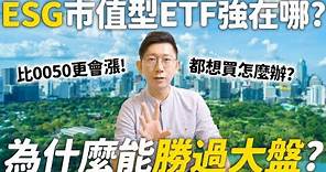 00922 00923 ESG 市值型ETF強在哪？為什麼能勝過大盤？【大俠三分鐘】存股 定期定額 ETF 價差 0050 006208