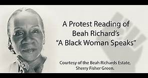 Beah Richard's: "A Black Woman Speaks"