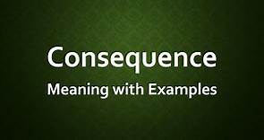 Consequence Meaning with Examples