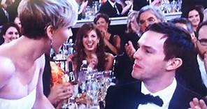 Jennifer Lawrence & Nicholas Hoult Kiss Each Other At Golden Globe Awards 2014