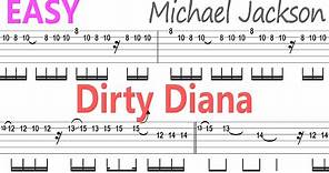 Michael Jackson - Dirty Diana / Guitar Solo Tab+BackingTrack