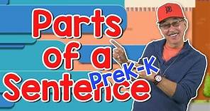 Parts of a Sentence | Pre-K and Kindergarten Version | Jack Hartmann