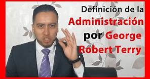 👌 Teoría de la administración según George Robert Terry 👌