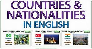 Countries & Nationalities in English