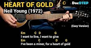 Heart Of Gold - Neil Young (1972) - Easy Guitar Chords Tutorial with Lyrics