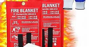 Fire Blankets x2-40" x 40" Fire Blanket for Home - Fire Blanket Kitchen for Emergency Use - Emergency Fire Blankets Suitable for Kitchen Office &Grill.