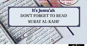 Abu Sa’id al-Khudri reported: The Prophet, peace and blessings be upon him, said, “Whoever recites Surat al-Kahf on Friday, a light will shine for him between this Friday and the next.”