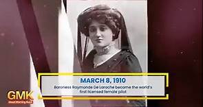 Baroness Raymonde De Laroche became the world’s first licensed female pilot | Today in History