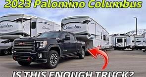 2023 PALOMINO COLUMBUS 379MB Review: How Much Truck Do You Need For This Mid Bunk Fifth Wheel???