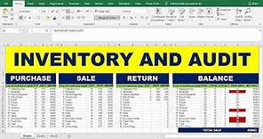 inventory audit report format in EXCEL | stock audit report format in excel