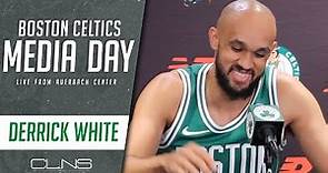 Derrick White: Trying Something New with Haircut | Celtics Media Day