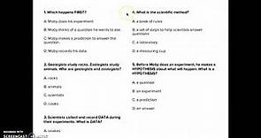 Brainpop Jr Scientific Method quiz questions