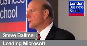 Microsoft's Steve Ballmer leadership talk, Surface demonstration | London Business School