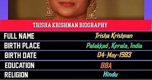 Trisha Krishnan Biography ☀️#actress #trisha