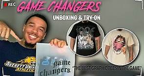 THE BEST GRAPHIC TEES IN THE GAME- “GAME CHANGERS”💯🤯 *Unboxing & Try-on*