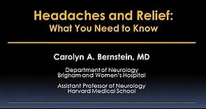 Headaches and Relief: What You Need to Know Video - Brigham and Women's Hospital