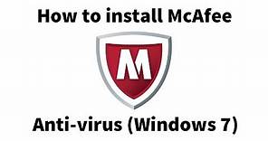 How to install McAfee antivirus - Windows 7 (Student/Faculty)