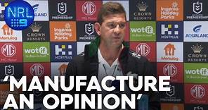 Jason Demetriou fires up over refereeing decisions: NRL Presser | NRL on Nine