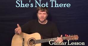 She's Not There (The Zombies) Easy Guitar Lesson How to Play Tutorial
