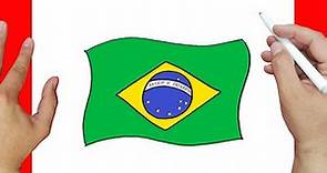 Como dibujar la bandera de Brasil paso a paso y muy facil