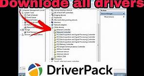 INSTALLING WINDOWS 7 ALL DRIVERS FOR FREE FROM DRIVER PACK SOLUTION