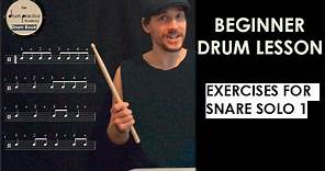 Best Practice Pad Lesson For Beginners - Drum Lesson | Exercises for Snare Solo 1