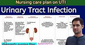 Nursing care plan on Urinary tract infection//Nursing care plan on UTI @anandsnursingfiles
