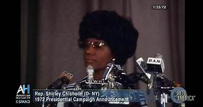 Reel America-1972 Shirley Chisholm Presidential Campaign Announcement
