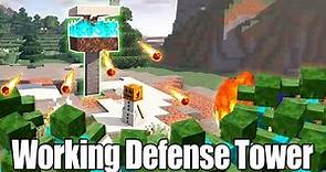 Minecraft: How to Make a Defense Tower (Turret) - Tutorial