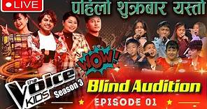 The Voice of Nepal Kids Season 3 Today Live | Blind Audition Episode 1 | Voice of Kids 2024