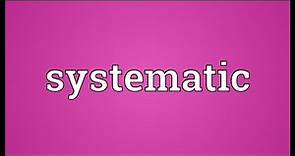Systematic Meaning