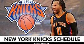 New York Knicks Schedule For The 2023-24 NBA Season