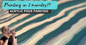 Painting in 2 minutes! Can you do it faster? 😉 | Acrylic Pour Painting | Dirty Cup Pour