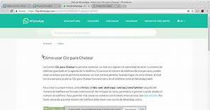 Cómo usar un Clic para Chatear en whatsApp