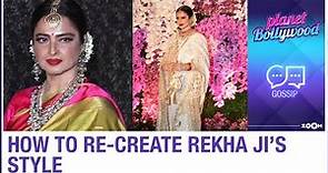 How to re-create Rekha Ji's style | Happy Birthday Rekha | Indian traditional saree look