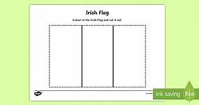 Irish Flag Colouring Sheet