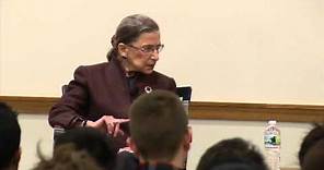 A conversation with Ruth Bader Ginsburg at HLS