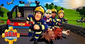 Avventure della squadra dei vigili del fuoco | Compilazione di 1 ora di Sam il pompiere | cartone