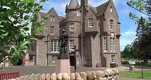 Spring Piper Statue And Balhousie Castle On History Visit To Perth Perthshire Scotland