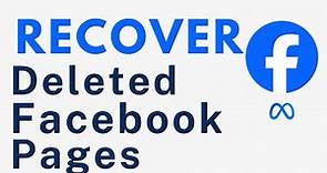 How to Recover Deleted Facebook Page 2024