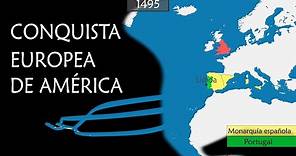 La conquista europea de América - resumen en mapas