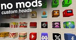 How to get custom heads in Minecraft - all version Full guide