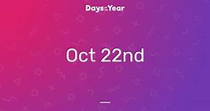 National Days on October 22nd, 2024