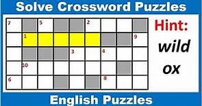 Solve Crossword Puzzles | Crossword puzzle | English Riddles | Think and Answer Puzzle| Puzzle Game